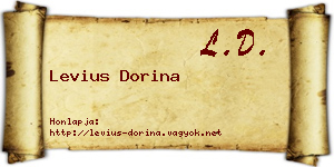 Levius Dorina névjegykártya