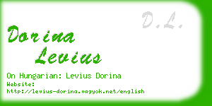 dorina levius business card